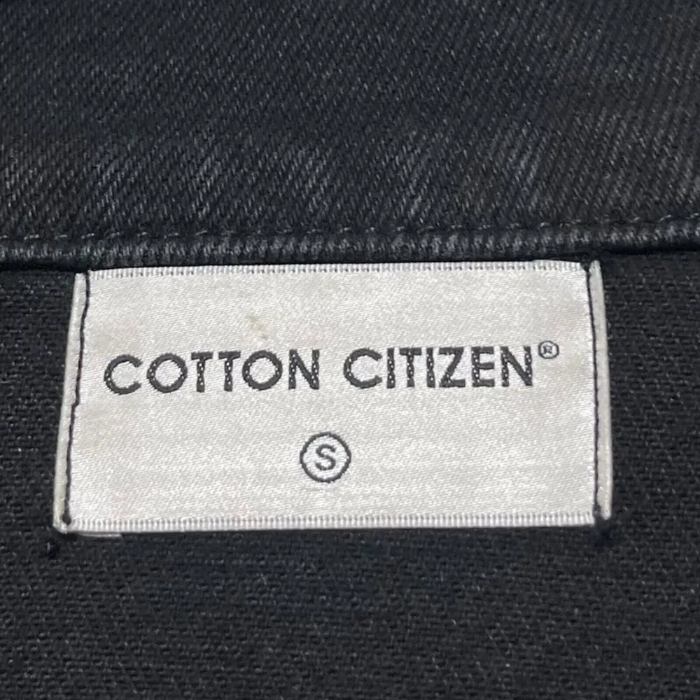 Cotton Citizen Distressed Denim Jacket Washed Black Jean Cropped Women’s Size S - Image 11