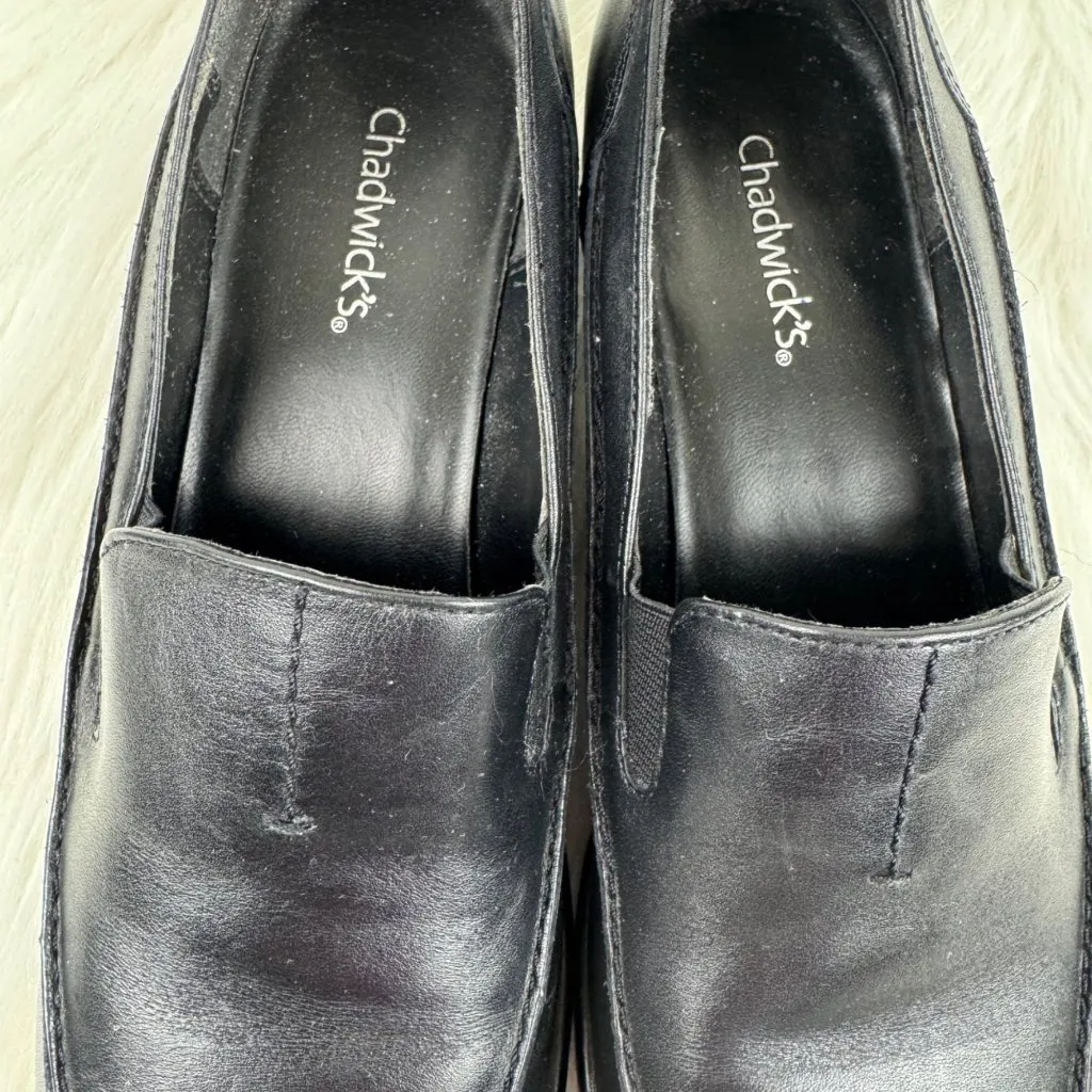 NWOB Women's Chadwick's Leather Slip On Loafers Shoes Sz 10M BLK Office Career - Image 7