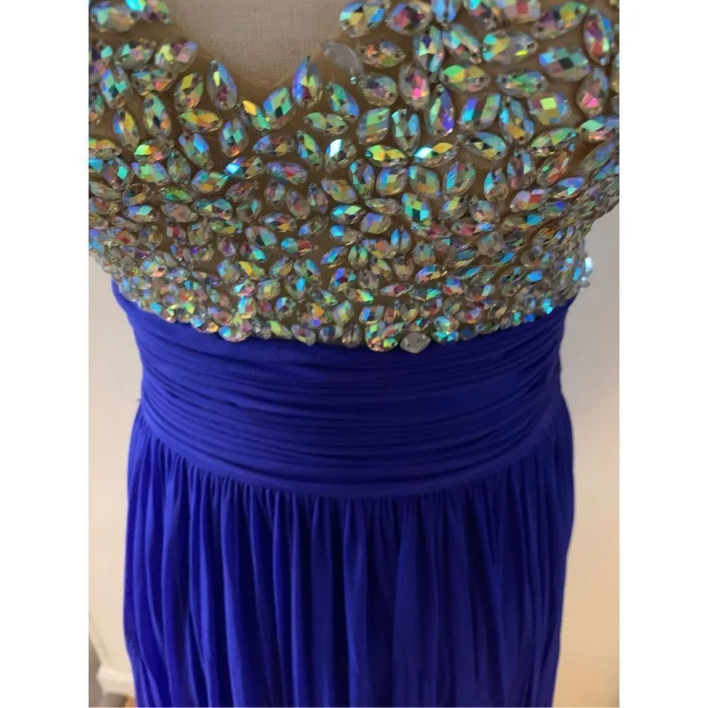 Prom dress blue  long blue dress prom or fancy dress up event size 6 - Image 4
