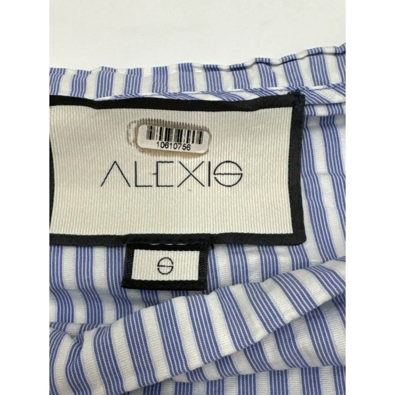 Alexis Juniper Small Striped Off-Shoulder Bell Sleeve Blouse Top - Image 4