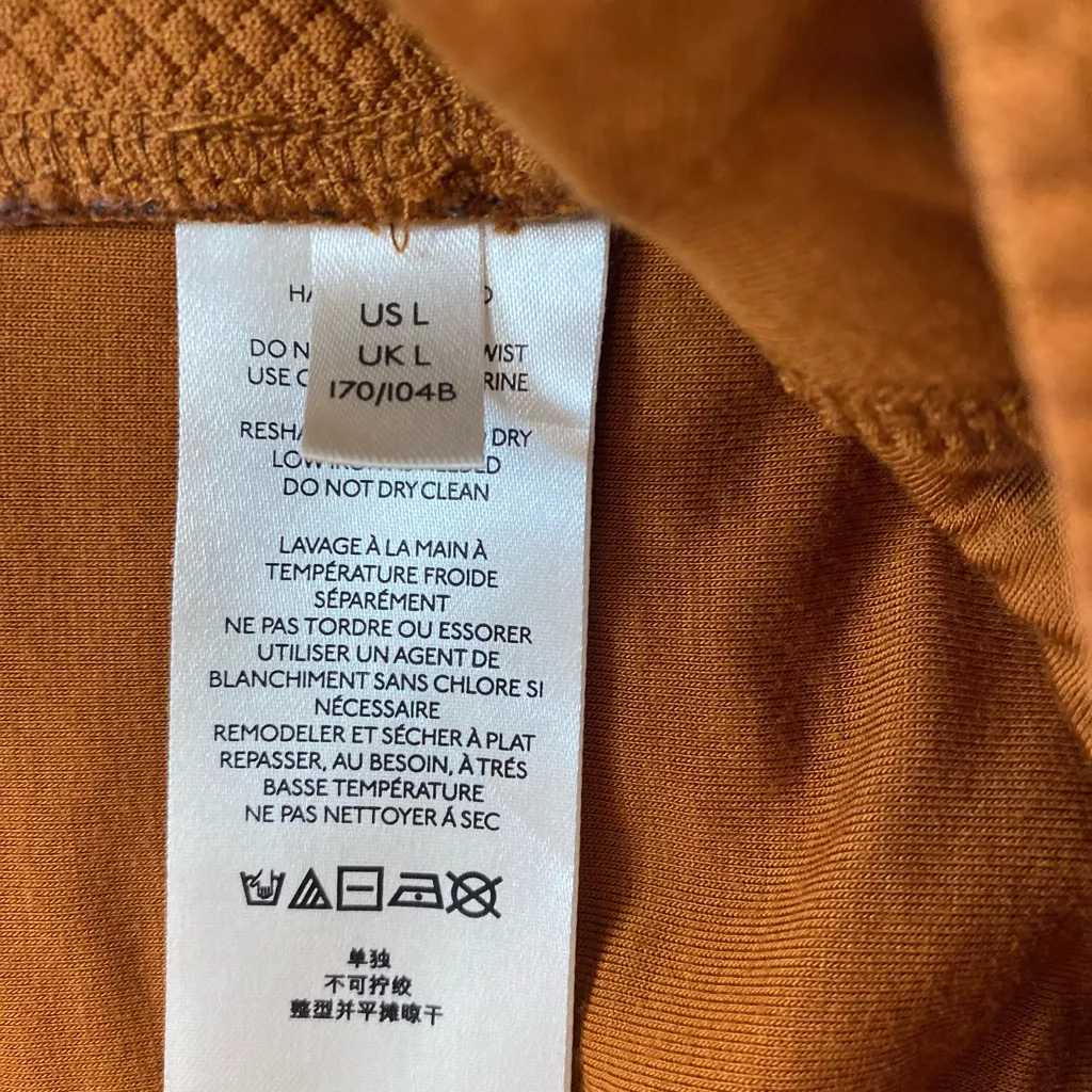 Maeve Anthropologie Women Large Pecan Button Side Sleeveless Crop Tank Top - Image 5