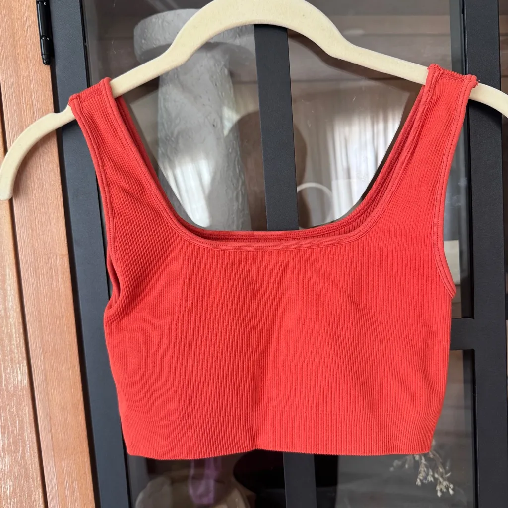 SET Active sports bra ribbed sportbody sculpflex burnt orange - Image 2