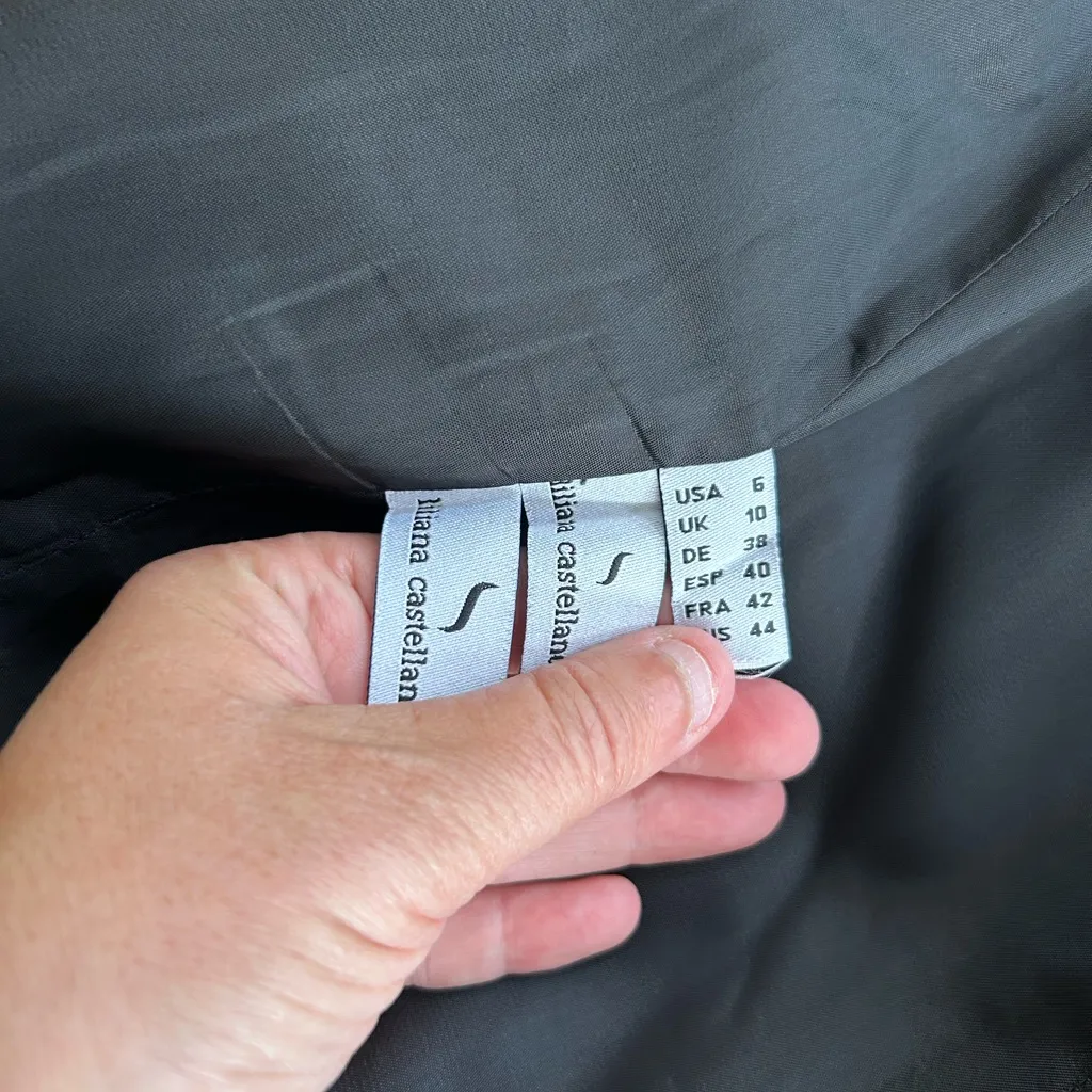 Liliana Castellanos Women's Dress Size 6 Grey Alpaca Merino Wool Designer Gray - Image 6