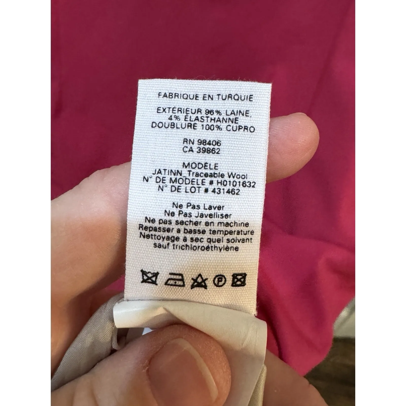 Theory Jatinn in Pink Stretch Wool Short Sleeve Dress Size 12 Sheath Career‎ - Image 7