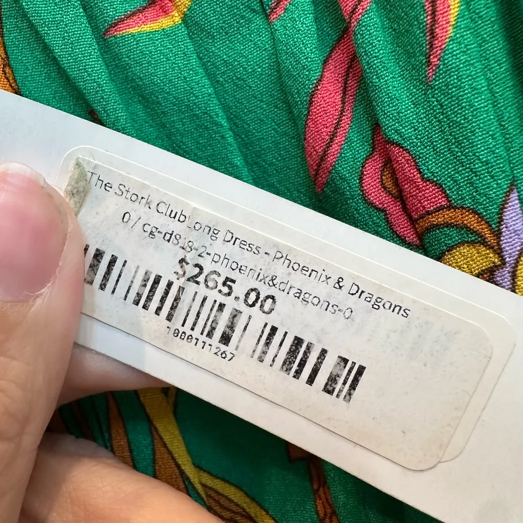 Trashy Diva by Candice Gwinn Green Phoenix & Dragons Maxi Dress Size XS NWT $265 - Image 12