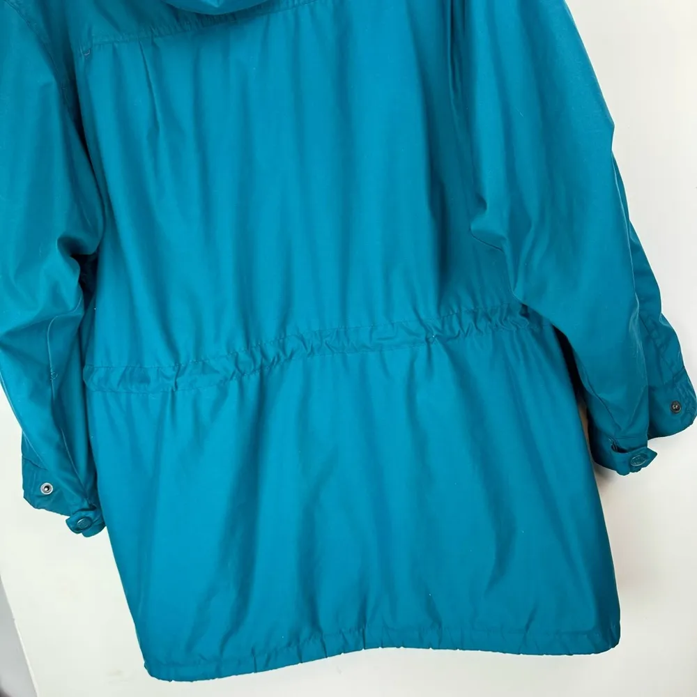Woolrich Womens Action Teal Blue Jacket Sz Medium Wind Rain Outdoors - Image 14
