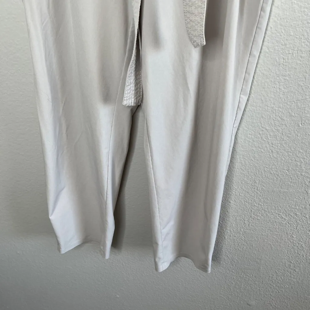 Athleta Skyline Pant II Ivory Belted Athleisure Travel Trousers Size 14 - Image 3