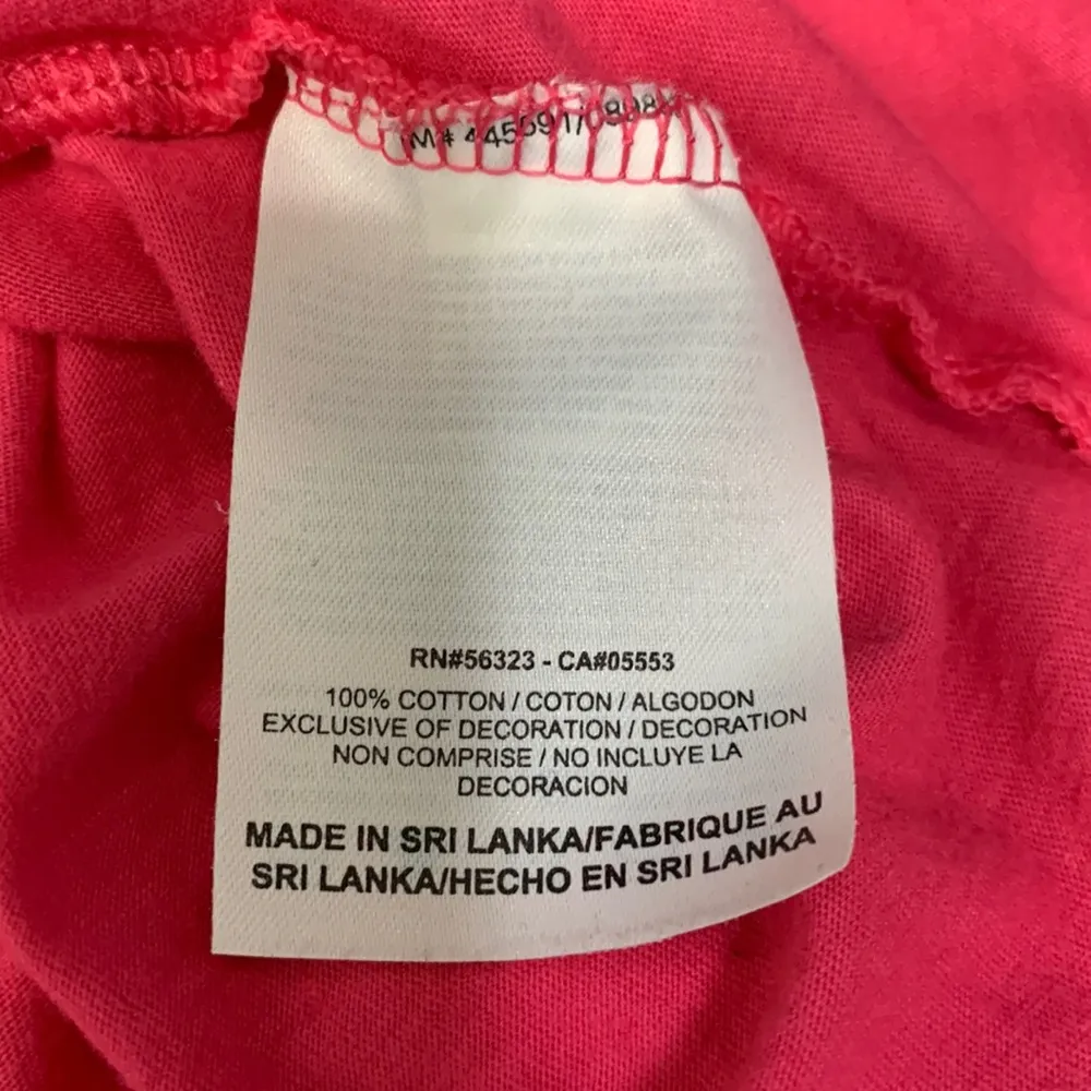 Nike Slim Fit Pink with Black Logo Tee Size Medium - Image 8