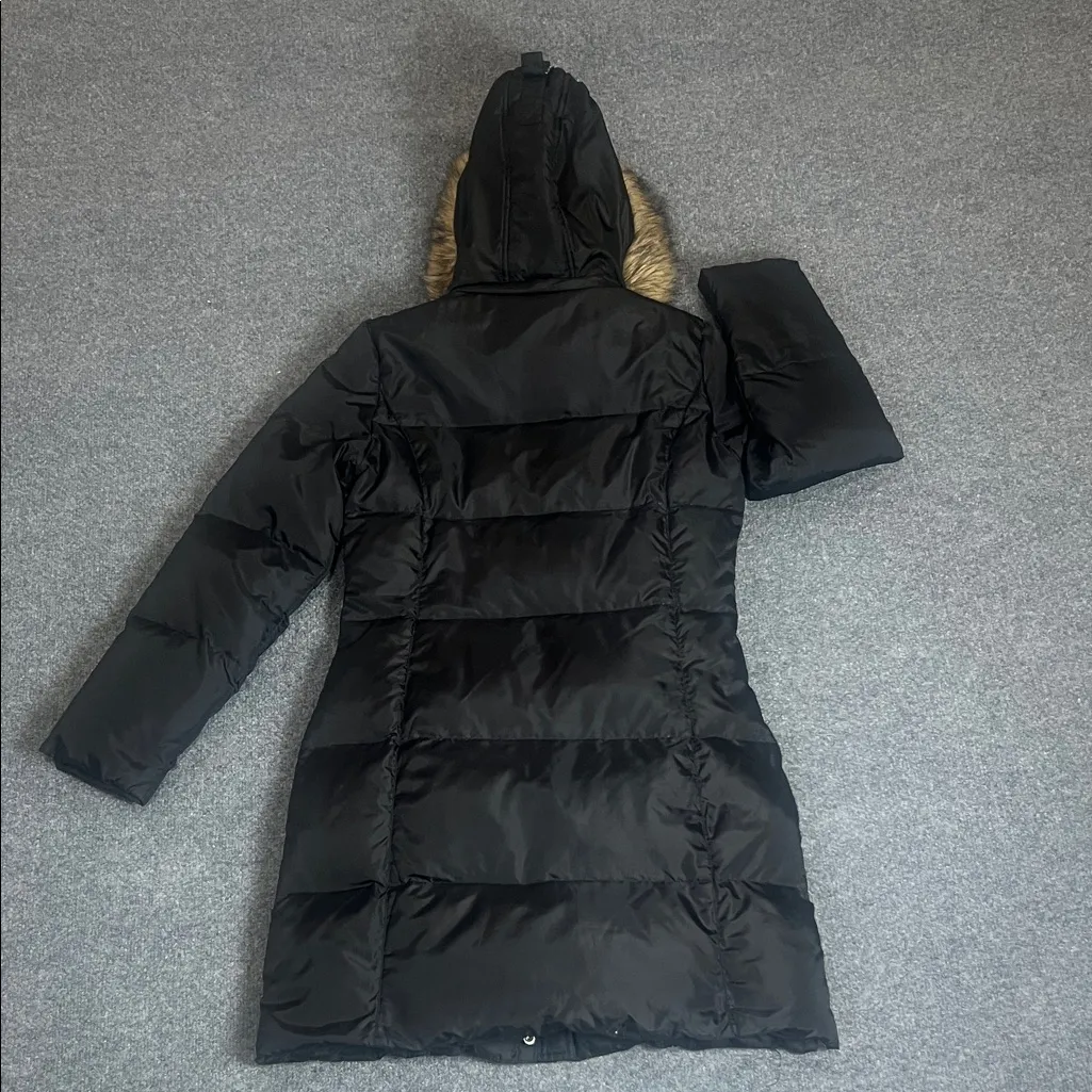 MICHAEL KORS Women's Black Puffer Coat with Faux Fur Hood Size S - Image 12