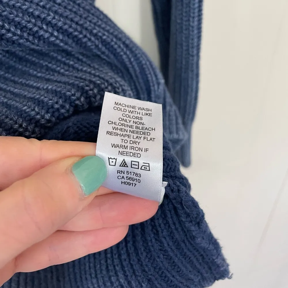 Maurices Asymmetrical Hem Blue Knit Sweater ~ Zipper Accent ~ Women’s Size XS - Image 8