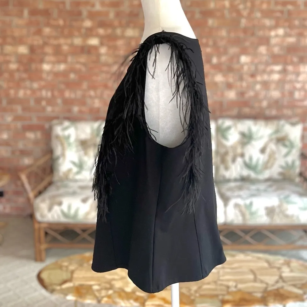 Eva Franco Anthropologie Romana Top
Feathered Black 3X Cocktail Glam Evening Mod - Image 8