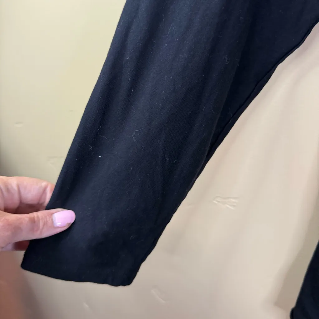 Aritzia Babaton‎ Friedan Jersey Wrap Dress Black Size Medium Office Career Wear - Image 2