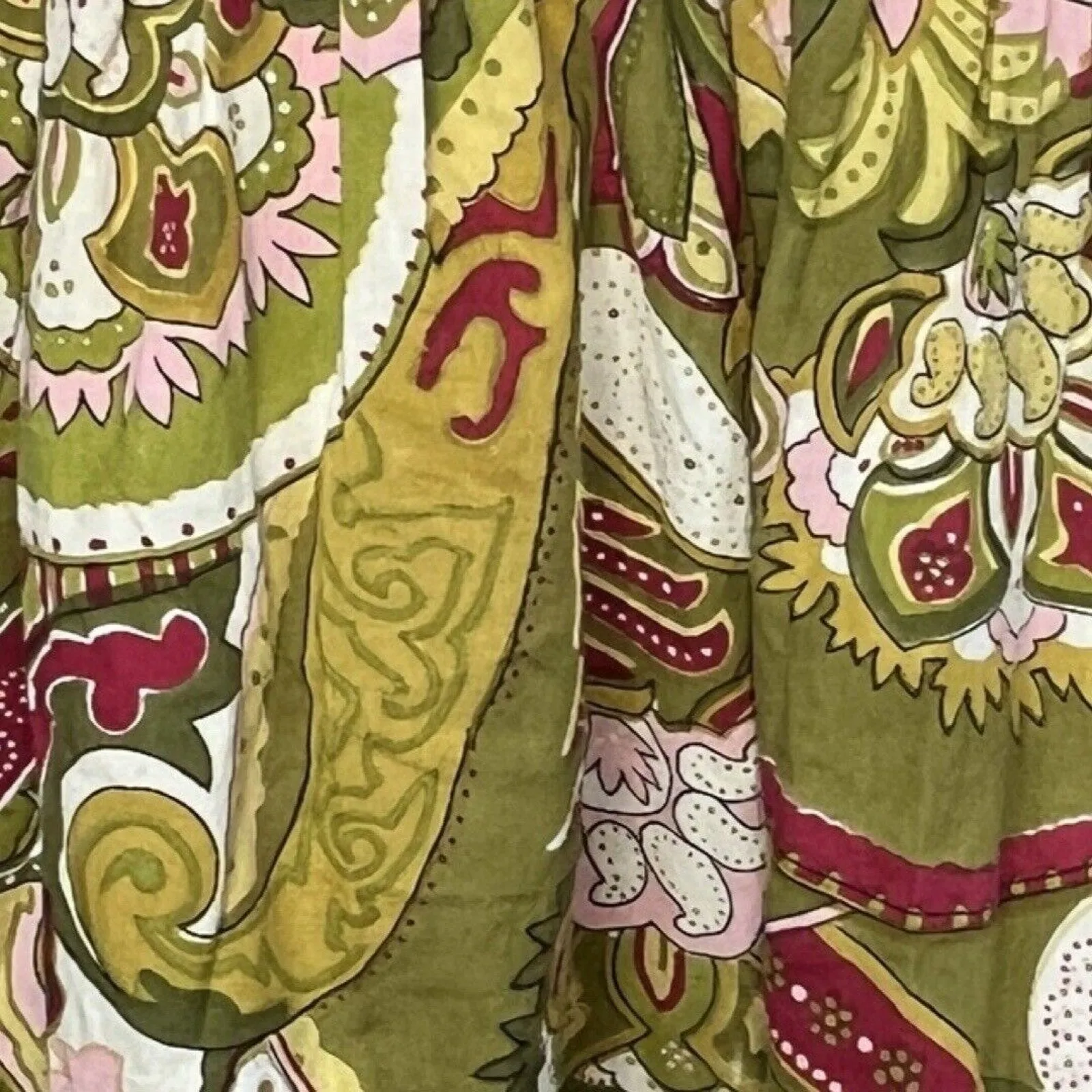 Willow & Clay Skirt Womens Medium Green Mini Pockets Casual Bohemian Peasant - Image 5