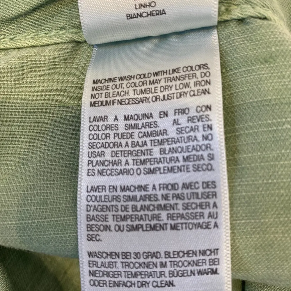 Mother The Shaker Chop Crop Hedge Green Pants Cotton Linen EUC Sz 27 - Image 9