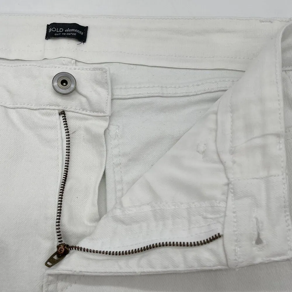 Vanilla Star Womens Jeans Size 14 Curvy Bold Elements White Summer HR Slimming - Image 7