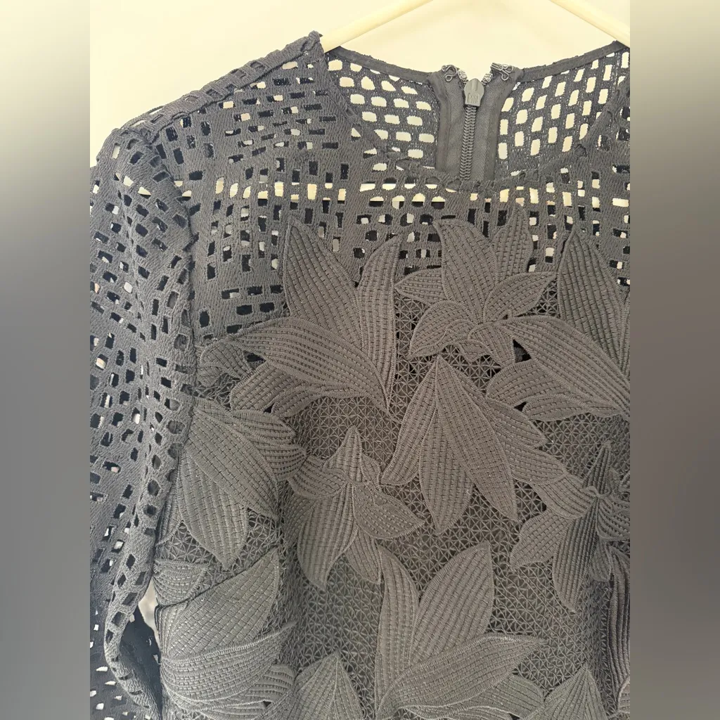 REISS
Baptiste Illusion Lace Fit & Flare Dress - Image 2