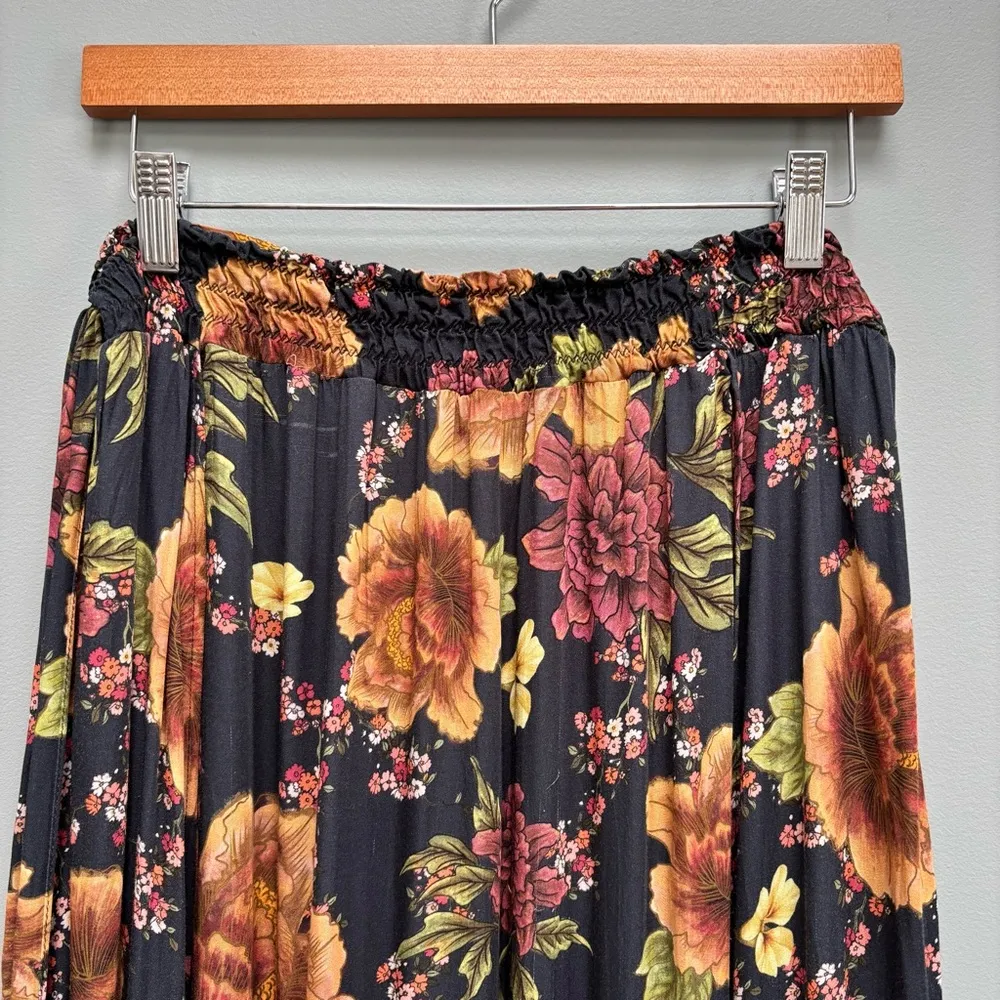 AGUA BENDITA Amaia Maxi Skirt Floral Black M - Image 3