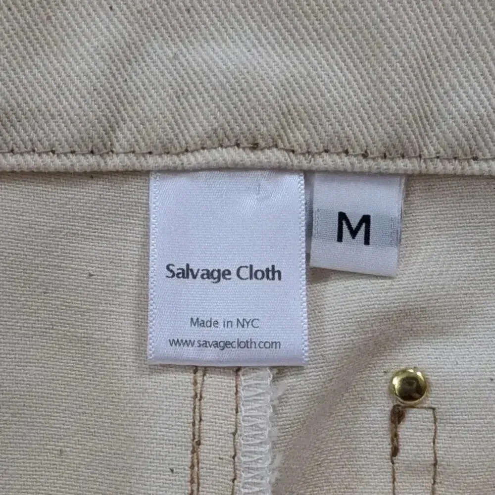 Salvage Cloth Double Zipper High Rise Wide Leg Jeans NYC Sustainable Streetwear Size M - Image 3