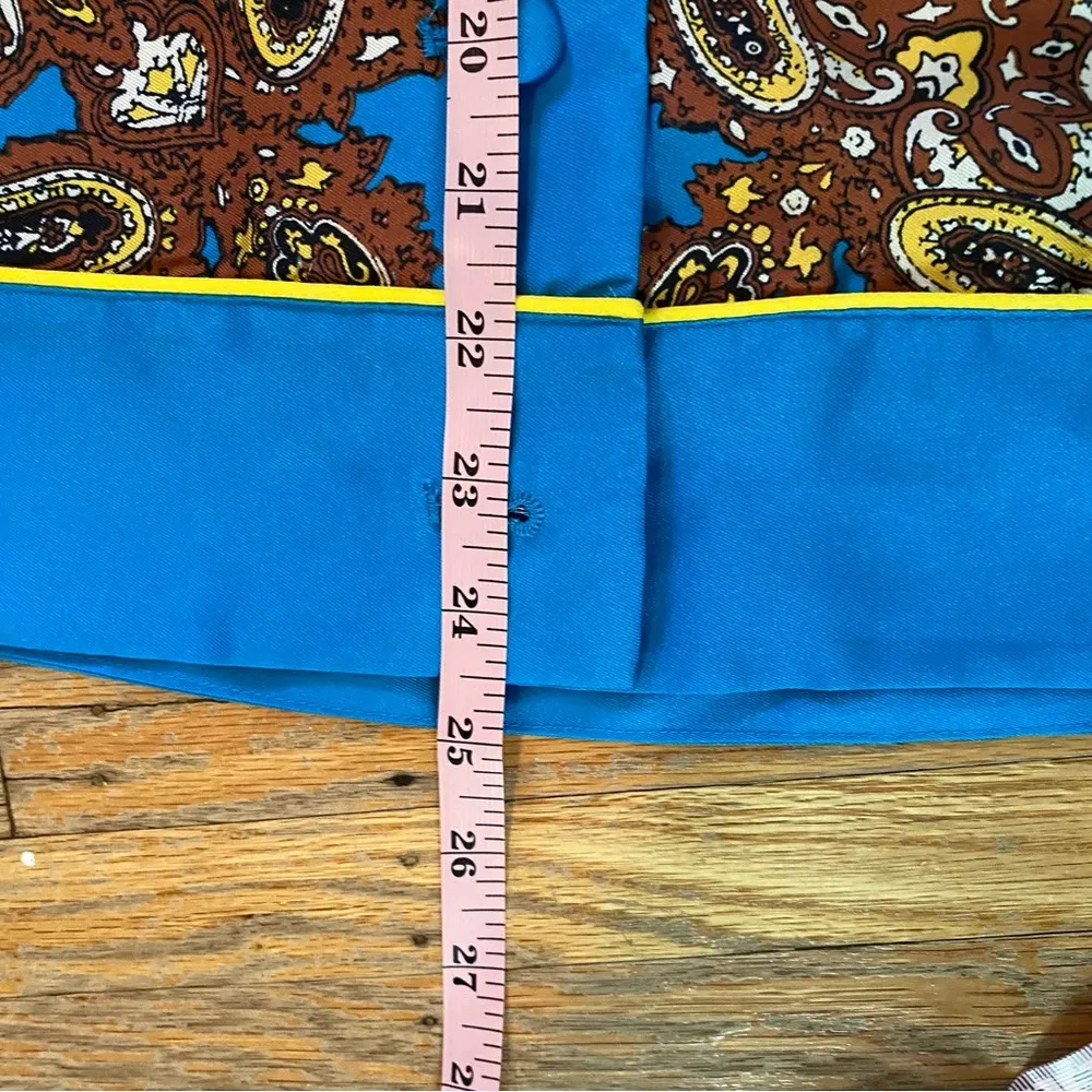 J. Crew Drapey Button-Up Shirt in Paisley Print, XS Turquoise Blue - Image 15