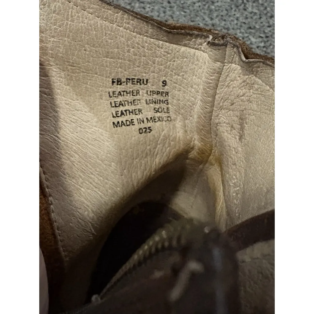 Freebird by Steven Peru Leather Size 9 Mid-Shaft Ankle Open Toe Buckles Brown - Image 9