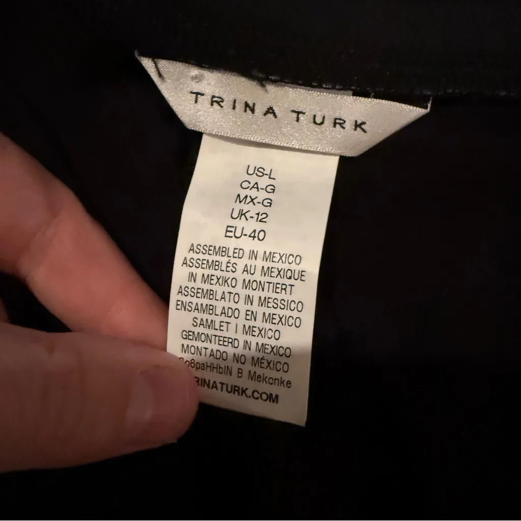 Trina‎ Turk NWT Nepal Wide Leg Swim Coverup Pants Black Multi Women’s Size Large - Image 5