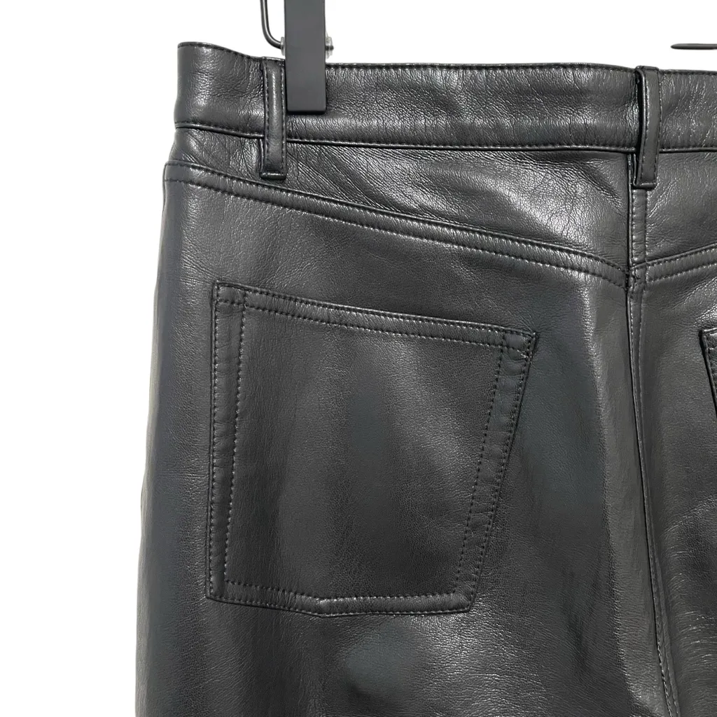 Aritzia Wilfred Vegan Leather Melina Crop Pant Black 8 - Image 10