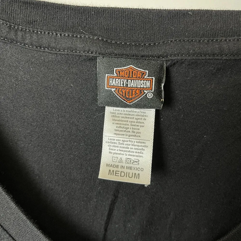 Harley-Davidson Womens Freedom Machines Motorcycle Graphic T-Shirt Medium Black - Image 15