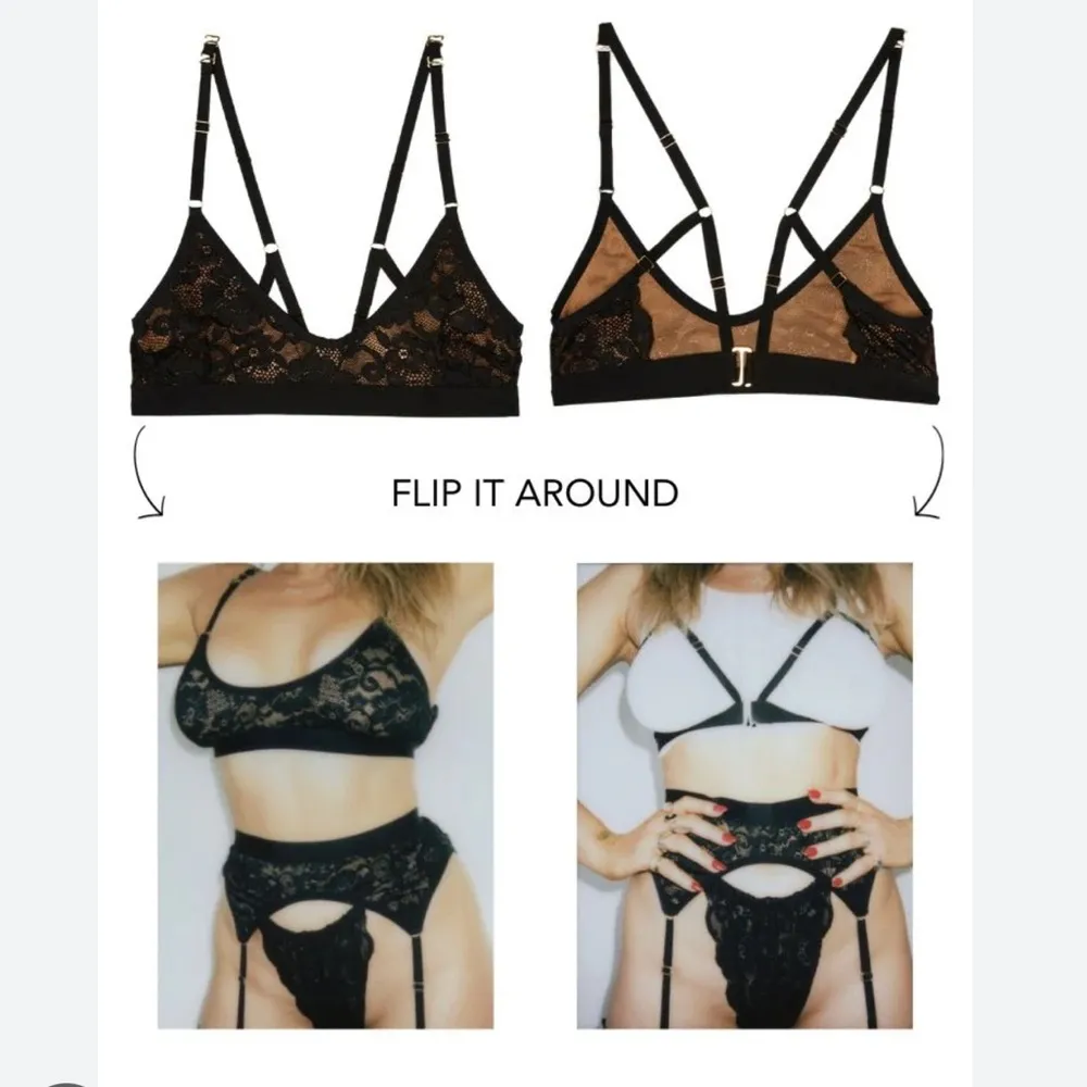 Revolve Free People We Are‎ Hah Black Guard Her Lace Bra Large - Image 5