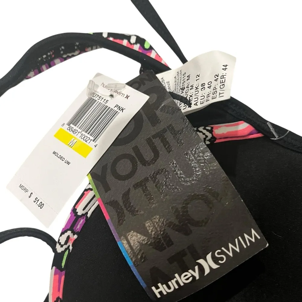 NWT, Hurley 2-Piece Bikini Swimsuit, Sz M - Image 12