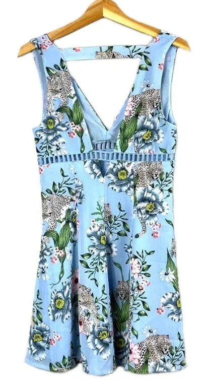  Cut Out Divide Cheetah Dress 8   - Image 2