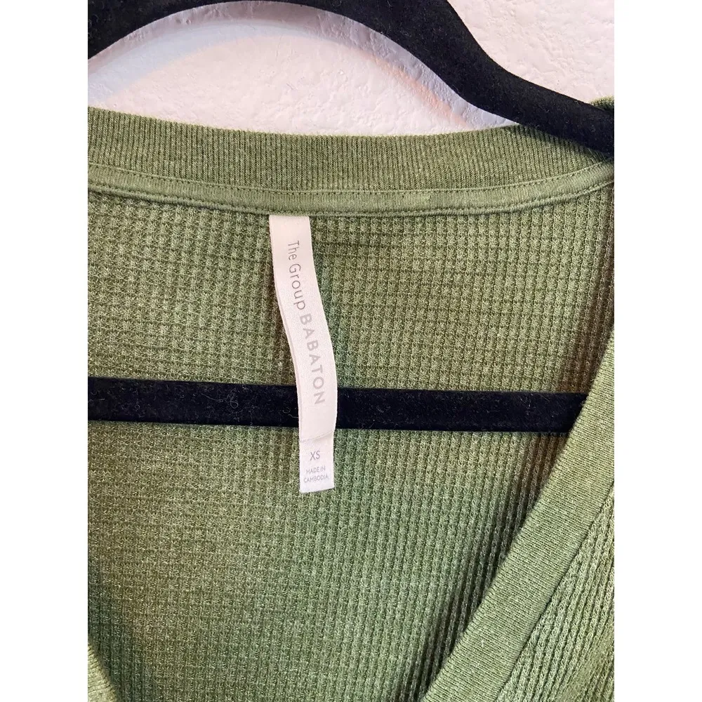 Aritzia Babaton Thermal button long sleeve cardigan - Fatigue size XS - Image 4