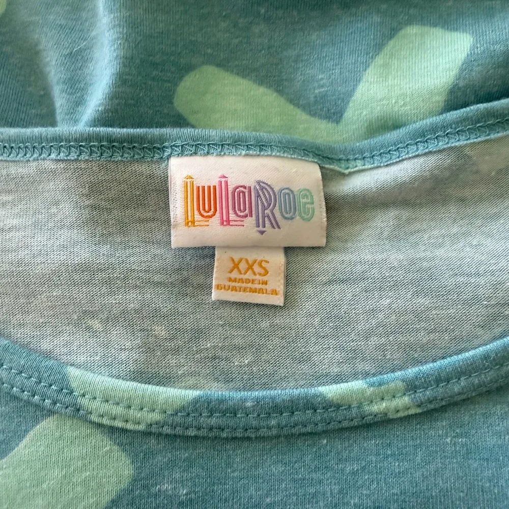 Blue Oversized Irma Tee XXS LuLaRoe Simply Comfortable Boxy Fit Top NWT Tunic - Image 9