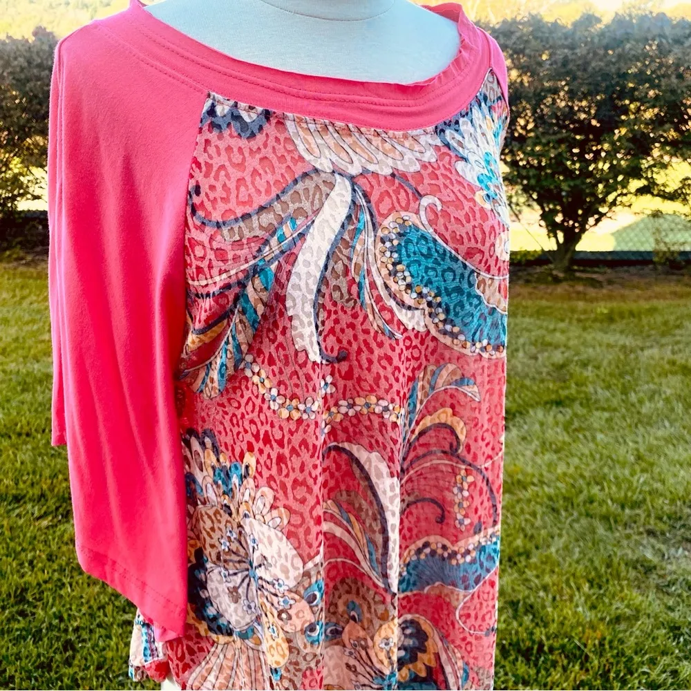 Yak n Yeti Dolman Sleeve Top Orange Size L - Image 7