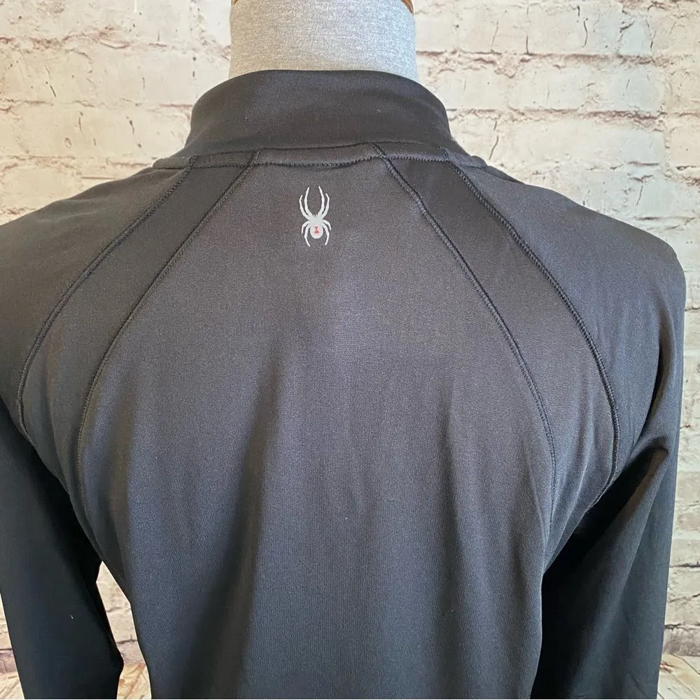 Spyder Half Zip Black Athletic Pullover Sweater Layering Large NWT - Image 4