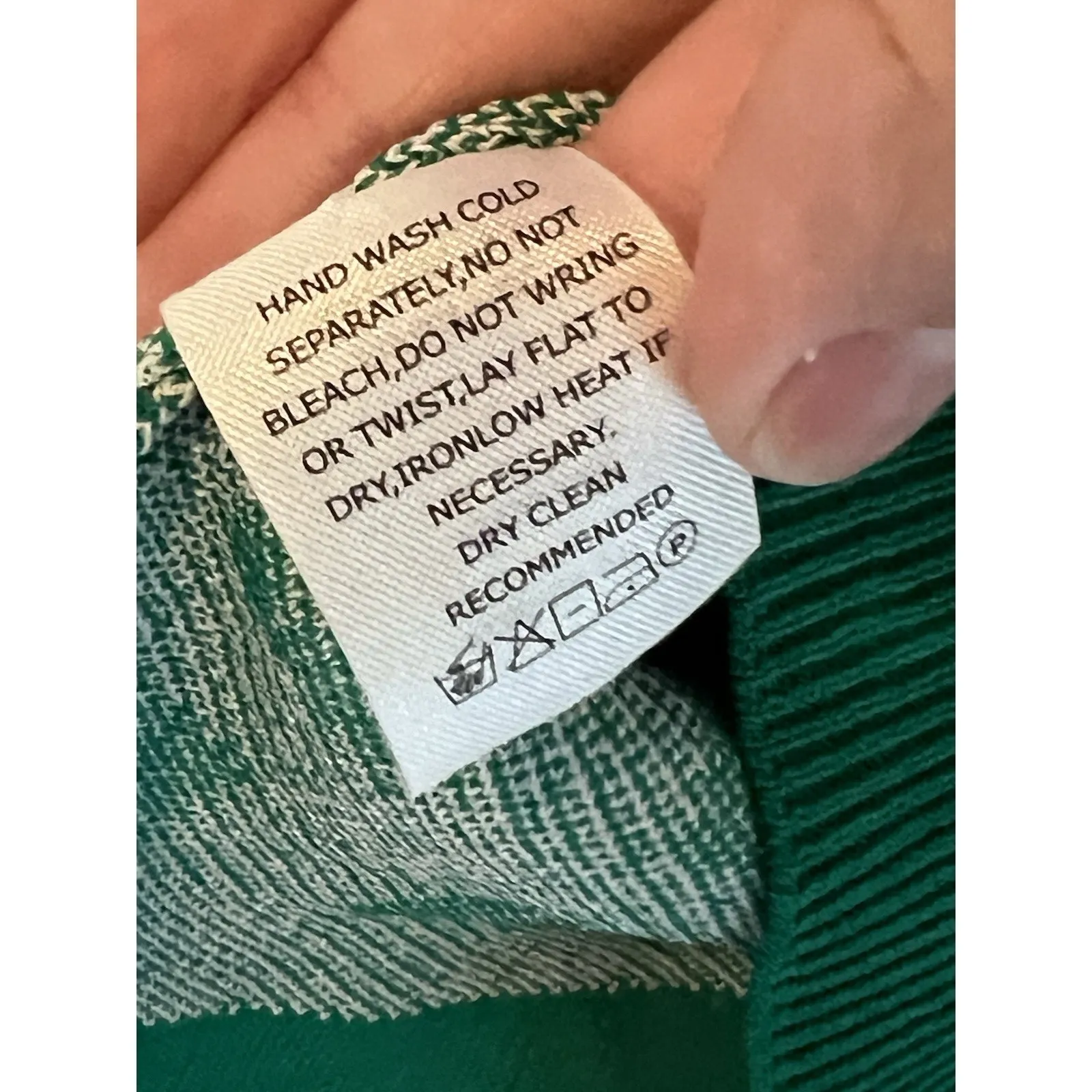 Ronny Kobo Check Plaid Short Sleeve Sweater Green and White Size Large Preppy - Image 6