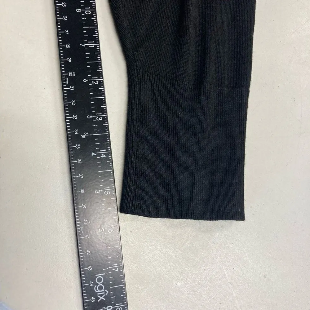 Terra & Sky Women's Black Long Sleeve Open Cardigan Sweater Size 14 - Image 5