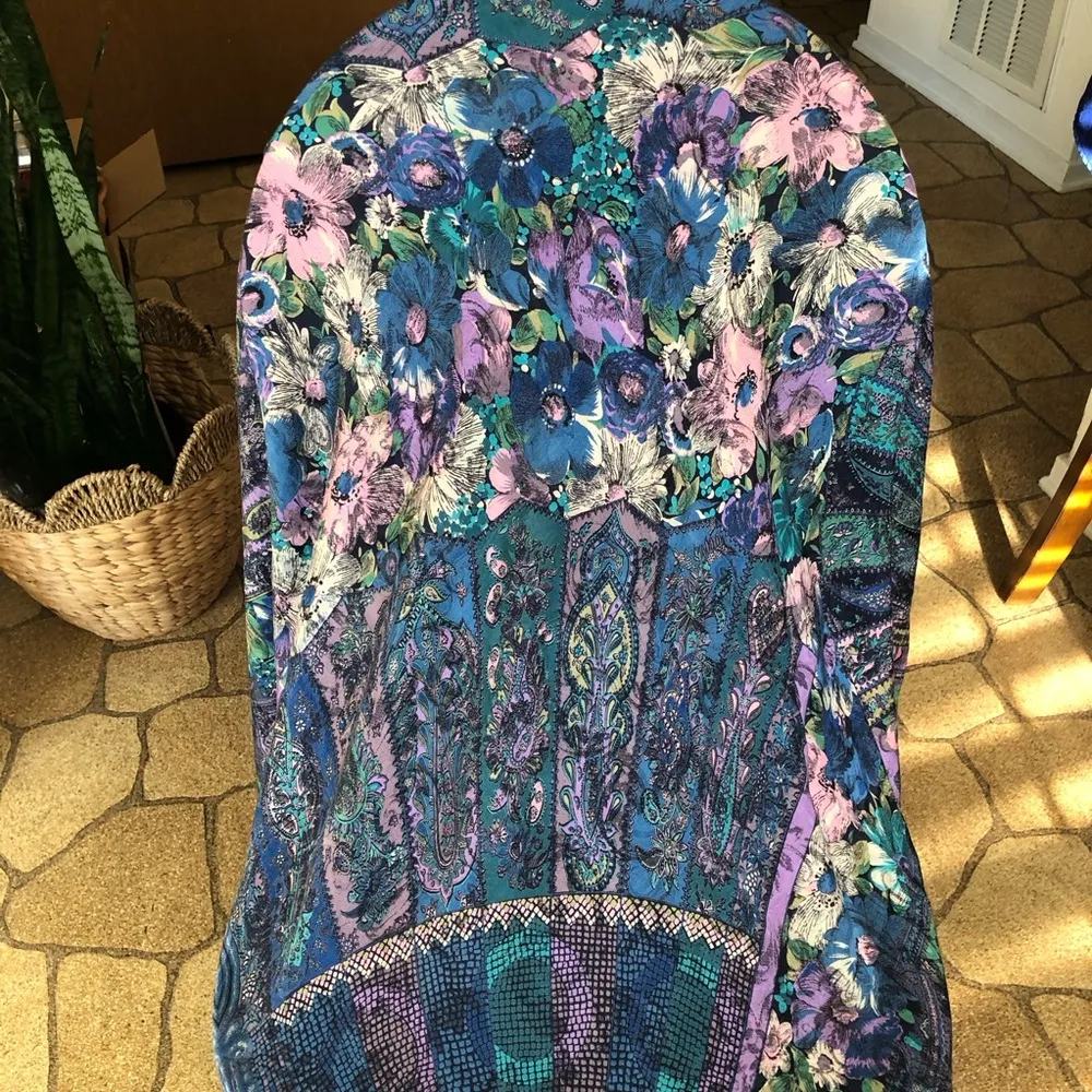 53” Square Italian Silk Scarf - Image 3