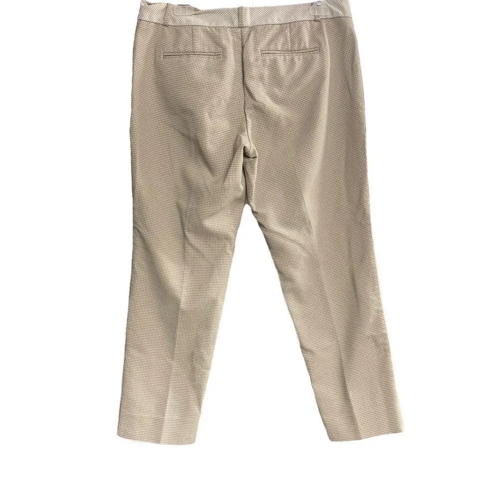 THE LIMITED Women’s Tan & White Cropped Pants Size‎ 10 Inseam 25” - Image 3