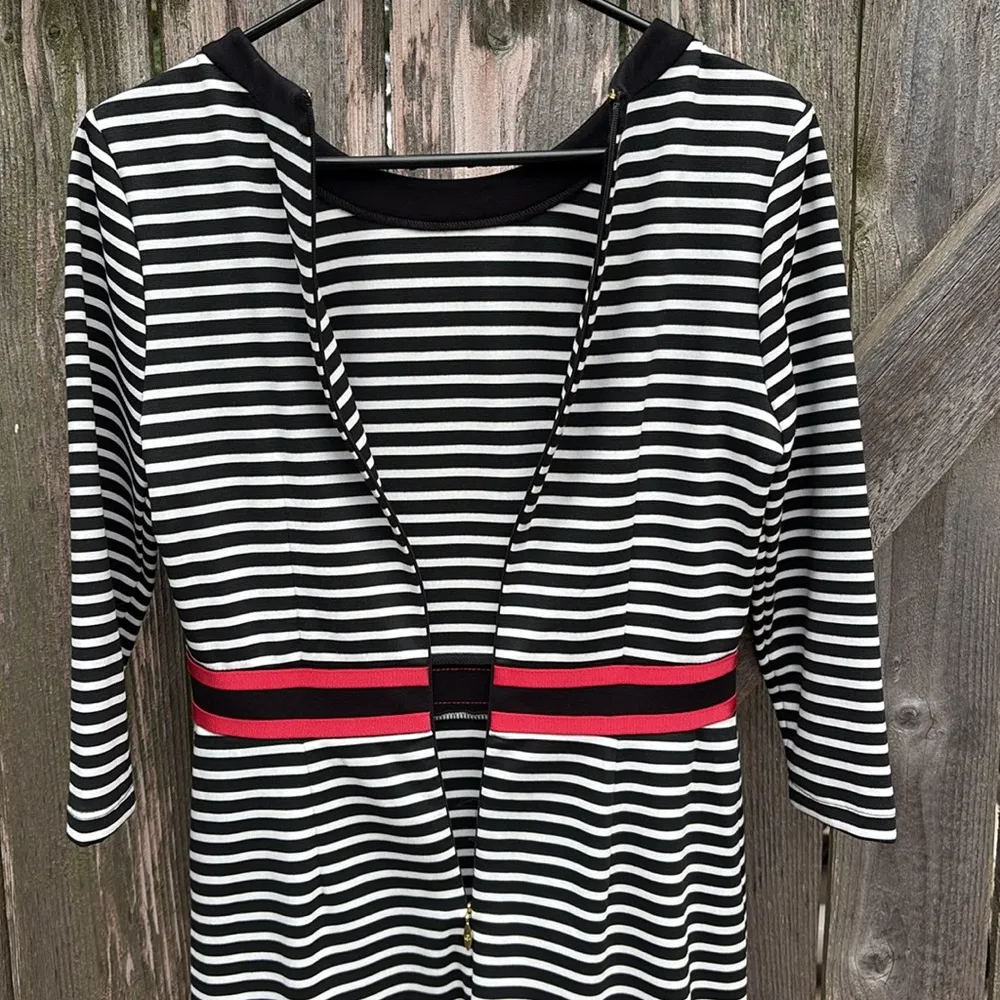 EUC Draper James Persley Ponte Dress Striped Size Small - Image 11