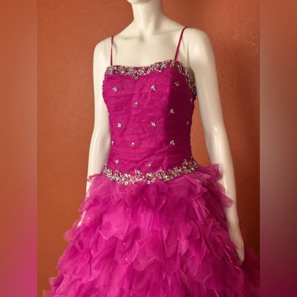 MoriLee Vibrant Pink Quinceañera Dress Size 12 - Image 12