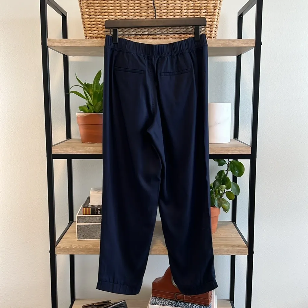 Talbots Mid-Rise Drape Pull On Navy Jogger Pant, XS - Image 5