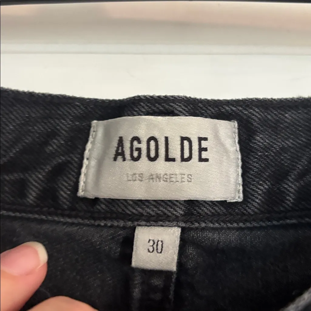 AGOLDE  Womens 90s Black Relaxed Jeans - Image 3