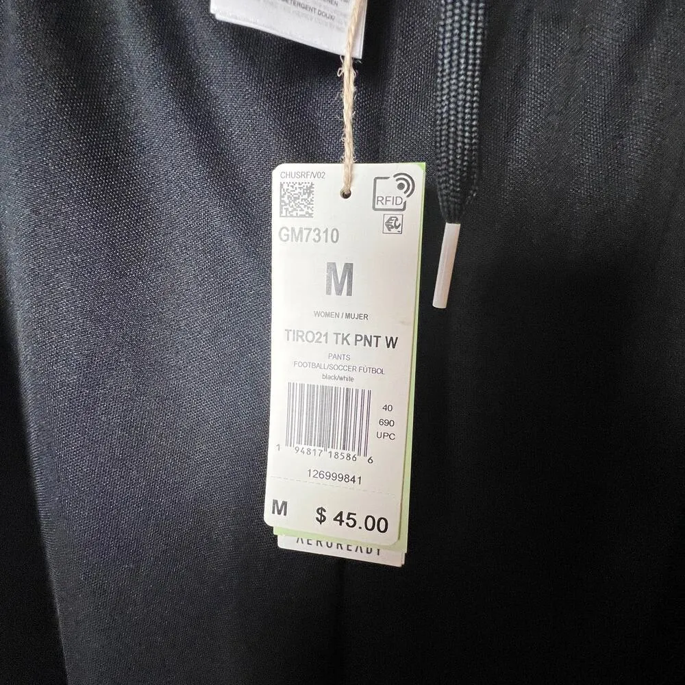 Adidas Women's Tapered Leg Athletic Sporty Warm Up Side Stripe Soccer Pants Sz M - Image 12