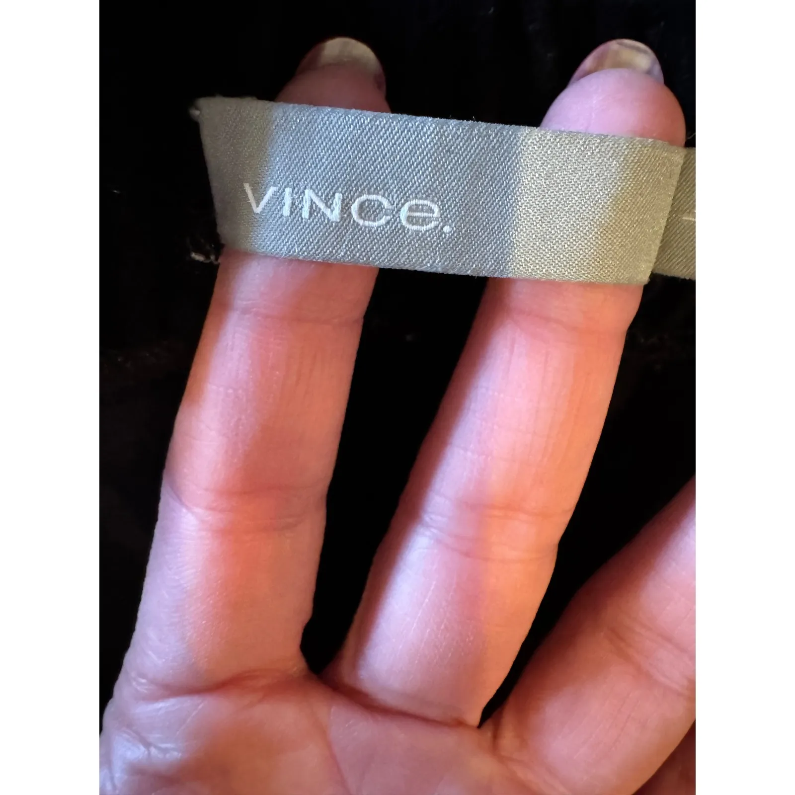 Vince Pants Women Large Black Velvet Straight Leg Split Hem Ankle Holiday Preppy - Image 8