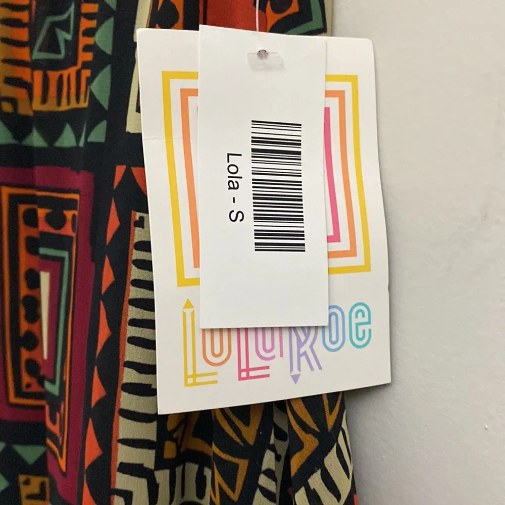 LulaRoe Lola woman’s brown-orange asymmetrical light skirt elastic waist size S - Image 3