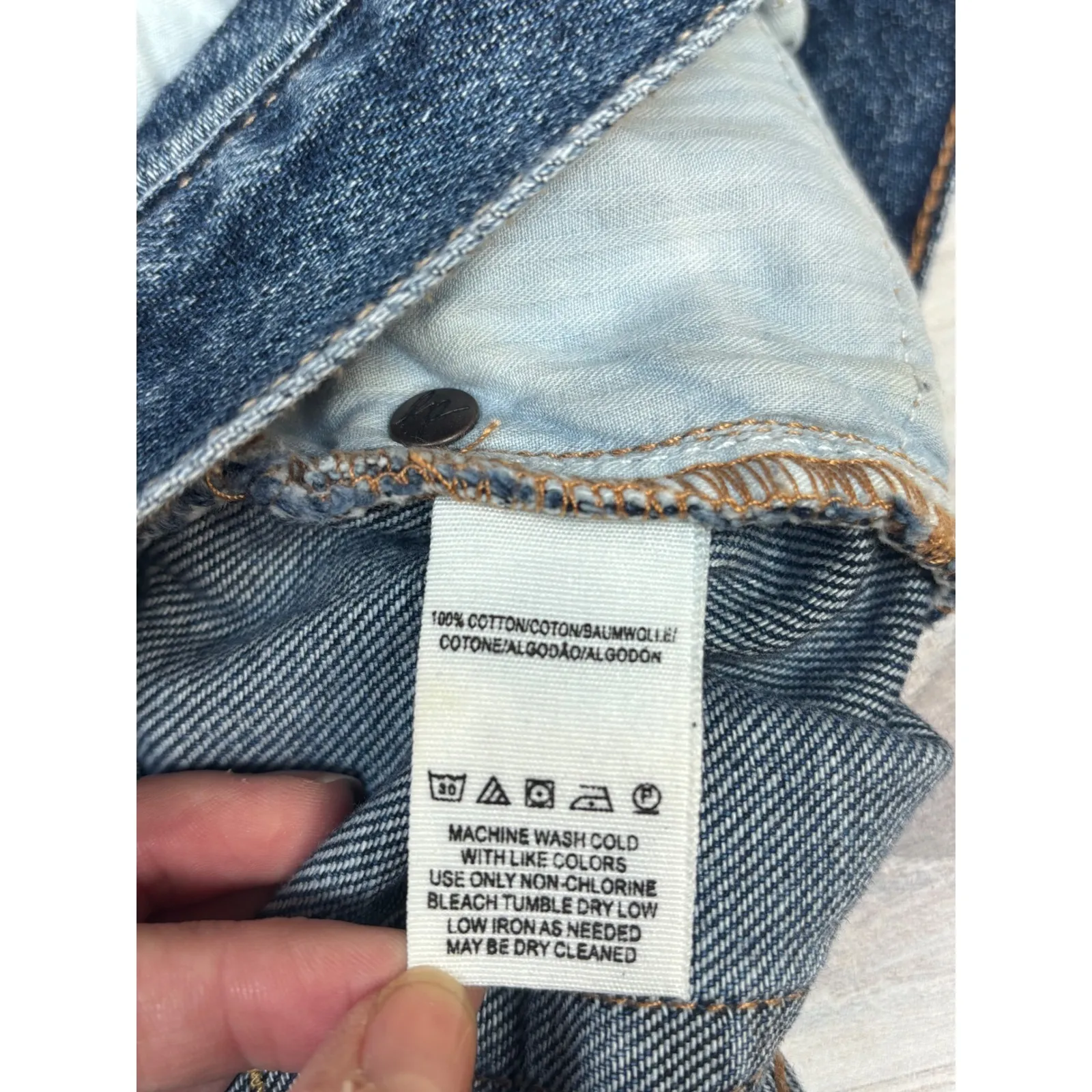 We The Free Free People Byron Bay Denim Cut Off Shorts 28‎ Distressed Jean Short - Image 8