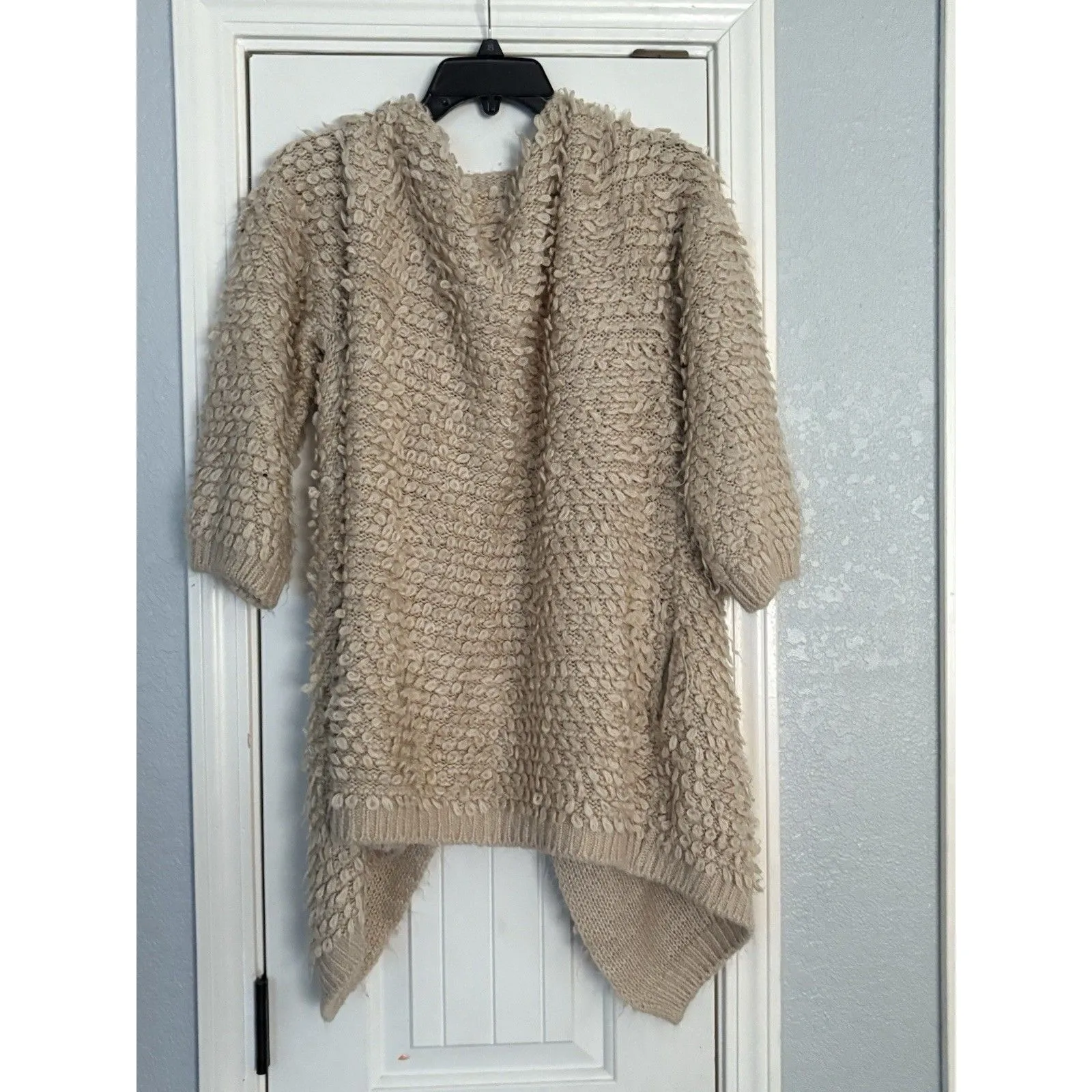 McGinn Anna Textured Open Front Cardigan Fashionable Rich Classic M/L Tan Size M - Image 6