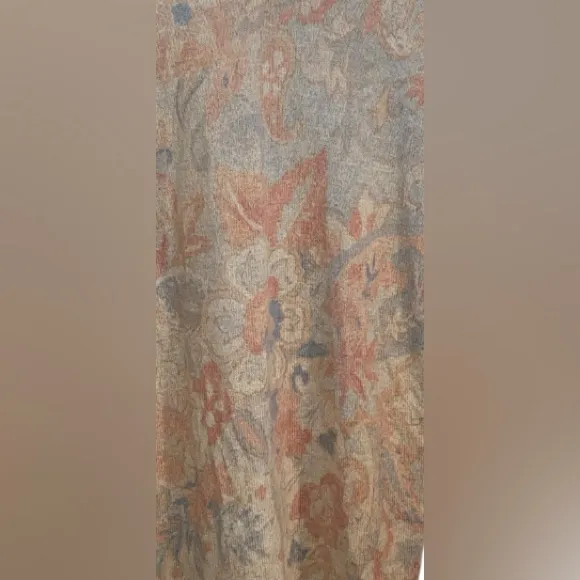 Vintage 90s Gabriella T Made In Italy Silk Angora wool Floral Paisley Cardigan Orange Size L - Image 9