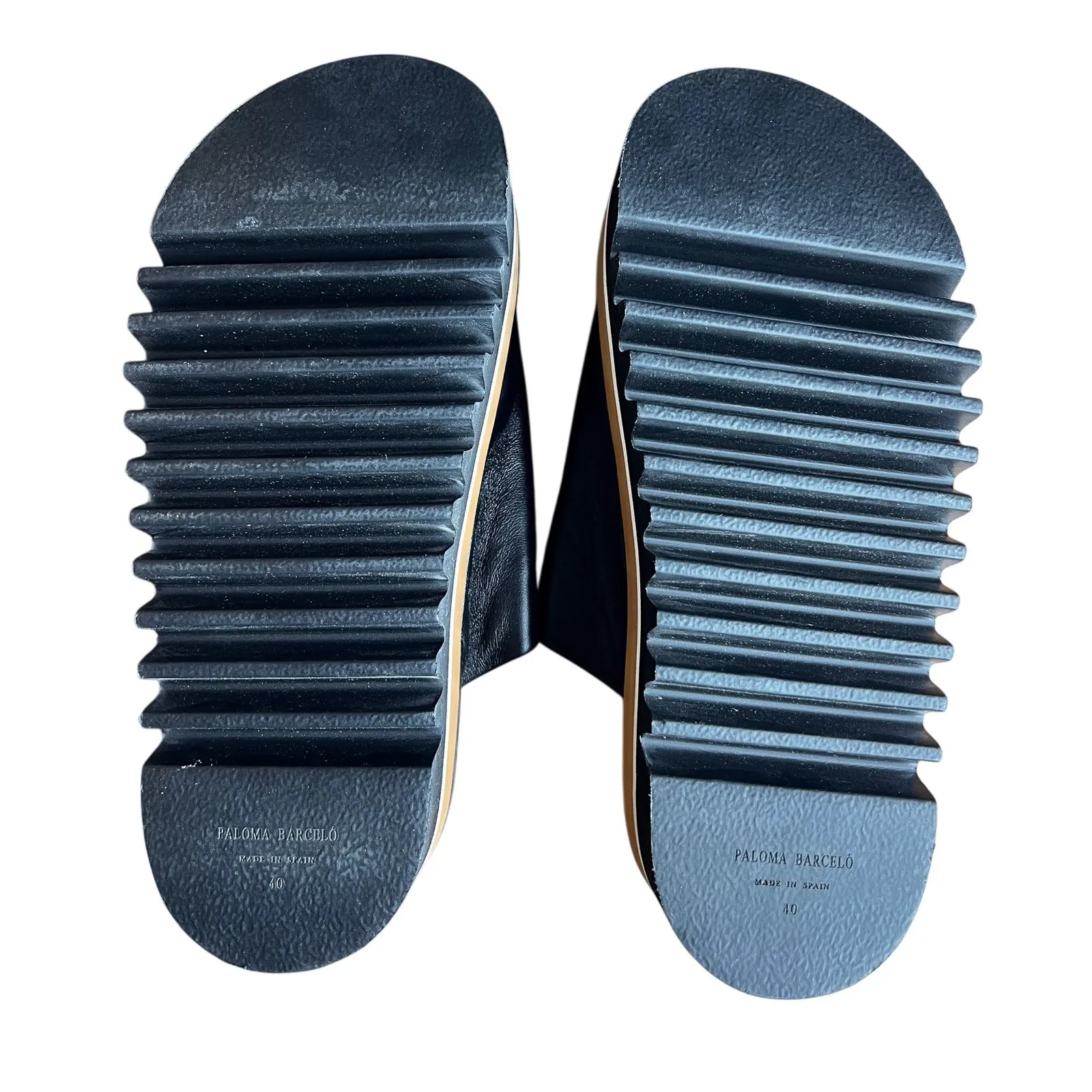 NEW Paloma‎ Barcelo Highest Standards Flatform Sandal Size 40 9.5 Black Platform - Image 7