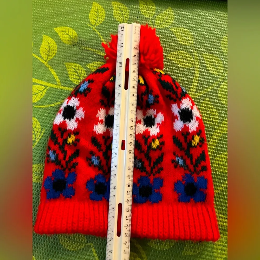 Vintage retro 80s colorful knit winter hat. - Image 11
